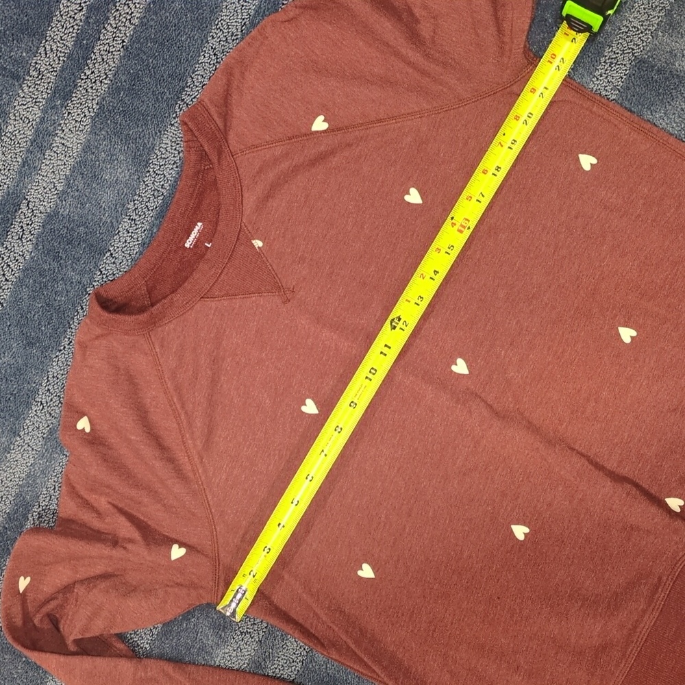 Women's Sonoma French terry long sleeve heart top - Picture 4 of 4